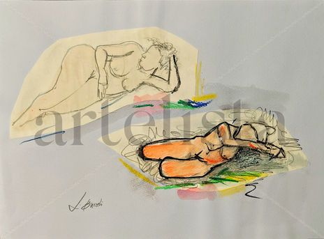 Las mujeres posando.