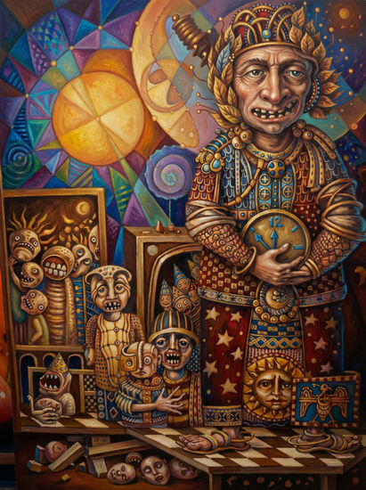 Egzibicionista Oil Canvas Figure Painting