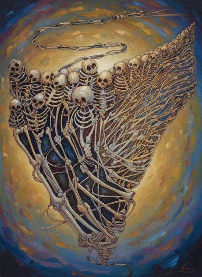 Anđeo Oil Canvas Figure Painting