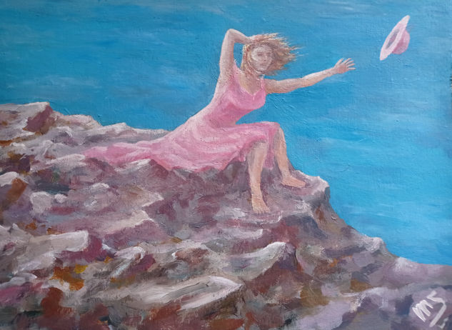 Mi sombreroo Acrylic Card Figure Painting