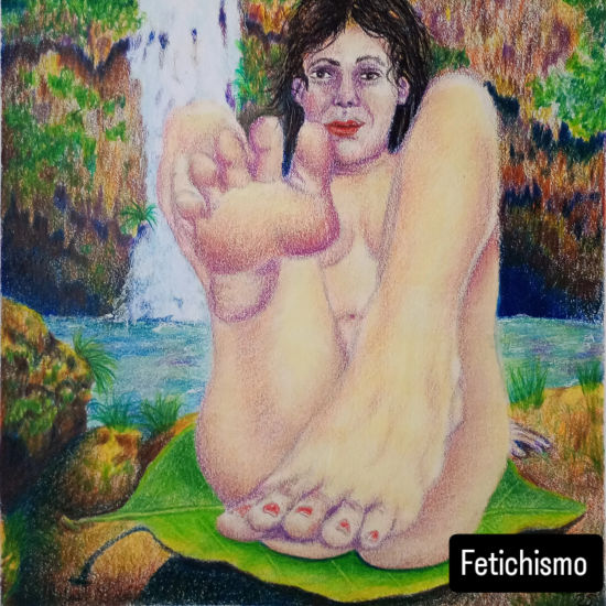Fetichismo Pencil (coloured) Paper Nude Paintings
