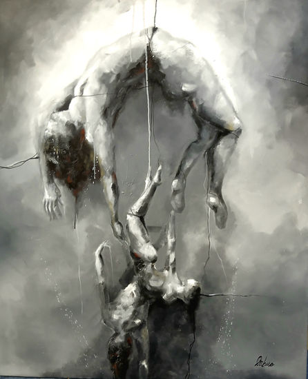 Ad abyssum Oil Canvas Figure Painting