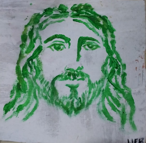 Jesús resucitado Oil Textile Figure Painting