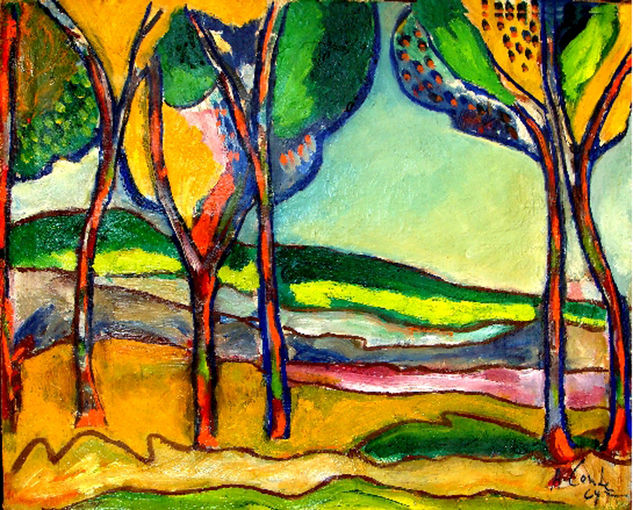 PAISAJE IRREAL Óleo Lienzo Paisaje