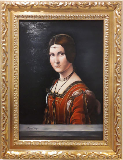 La Belle Ferronière Oil Canvas Portrait