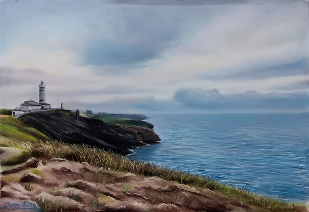 Faro de Cabo Mayor, Santander Pastel Paper Landscaping
