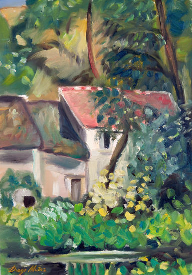 Casa de Père Lacroix Oil Paper Landscaping