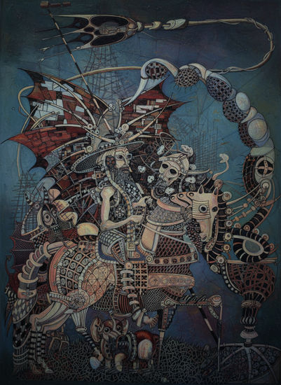 Vitez, đavo i smrt Oil Canvas Figure Painting