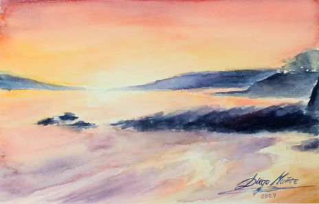 El mar al atardecer