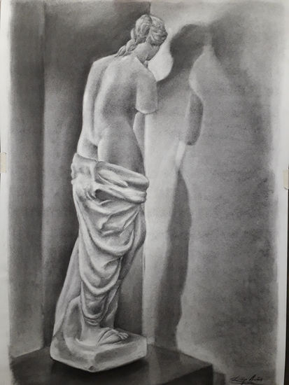 Venus de Milo de espaldas Charcoal