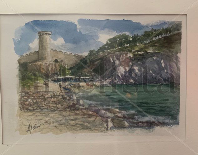 Cala Codolar Tossa de Mar Watercolour Card Landscaping