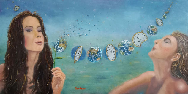 ''Fugacity'' Oil Panel Figure Painting