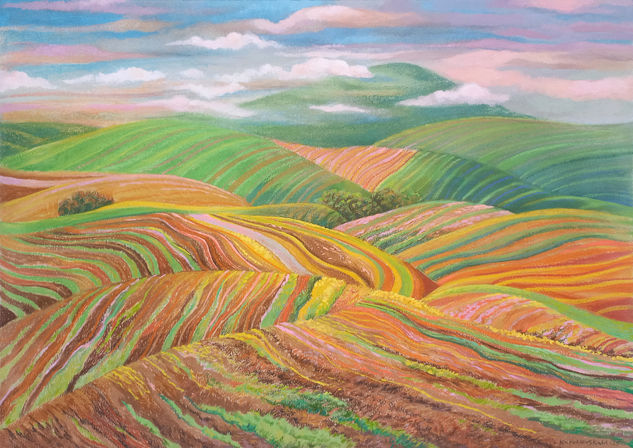 A deep connection to being among natural forms Pastel Paper Landscaping