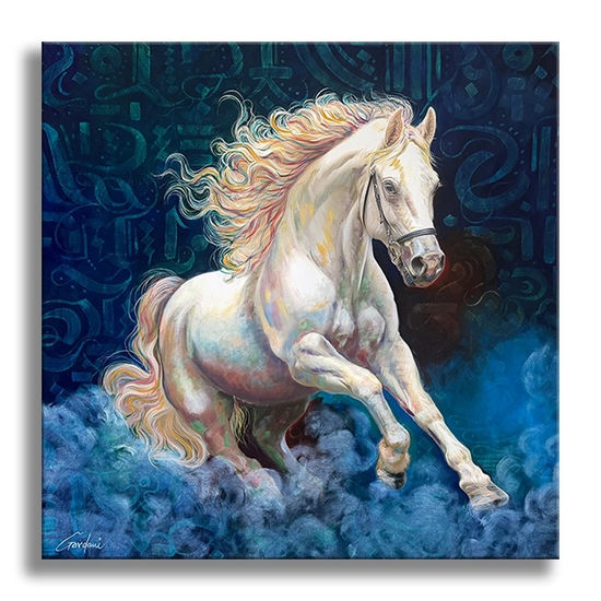 Lord Horse - Original Painting on Canvas Óleo Lienzo Animales