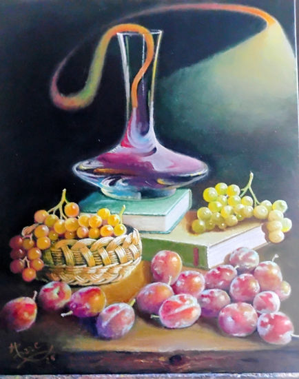 Efluvio del vino Óleo Lienzo Bodegones