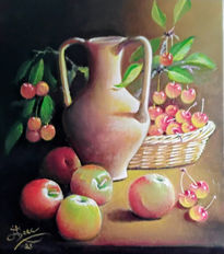 Ánfora de barro con...