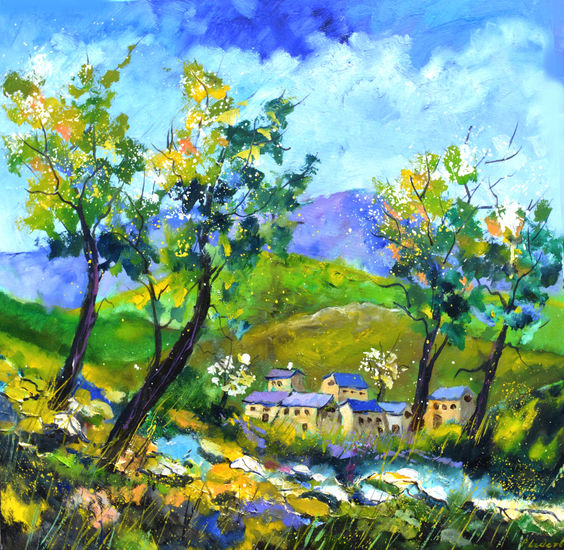 Spring in the valley Oil Canvas Landscaping