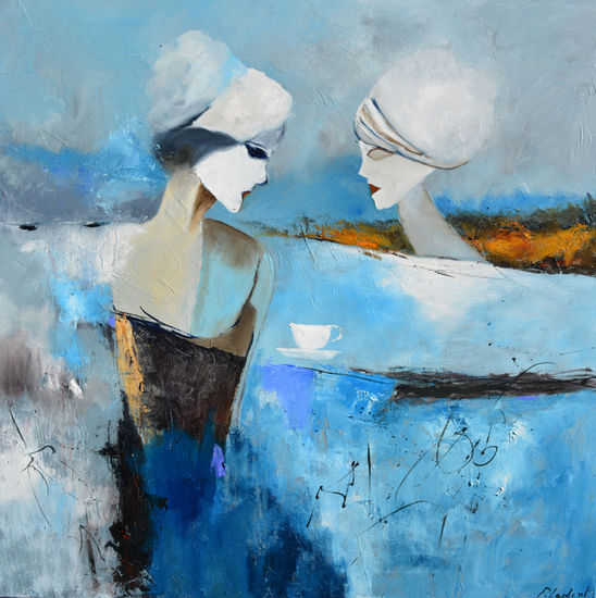 A conversation Óleo Lienzo Figura