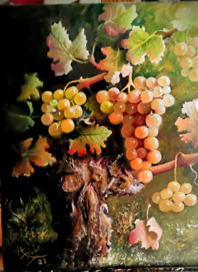 Cepa de viña Óleo Lienzo Bodegones