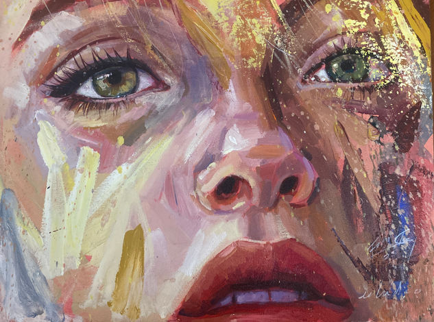 Studio de mujer hermosa Acrylic Panel Portrait