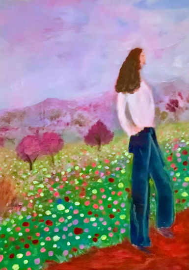 La chica de ayer Acrylic Panel Figure Painting