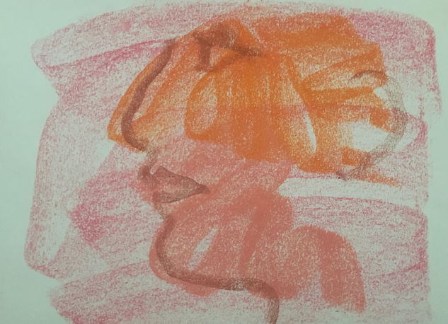 Perfil. Pastel Paper Portrait