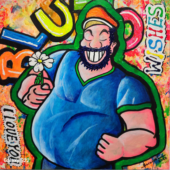 My sun and moon #III Acrylic Canvas Figure Painting