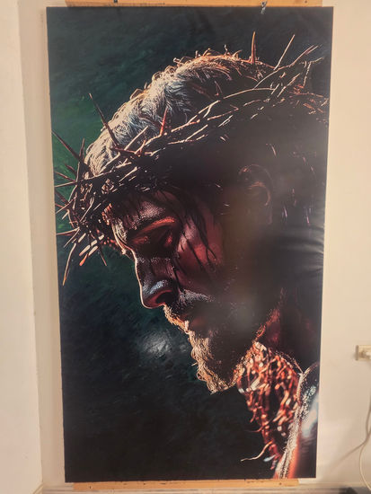 Redentor Oil Textile Portrait