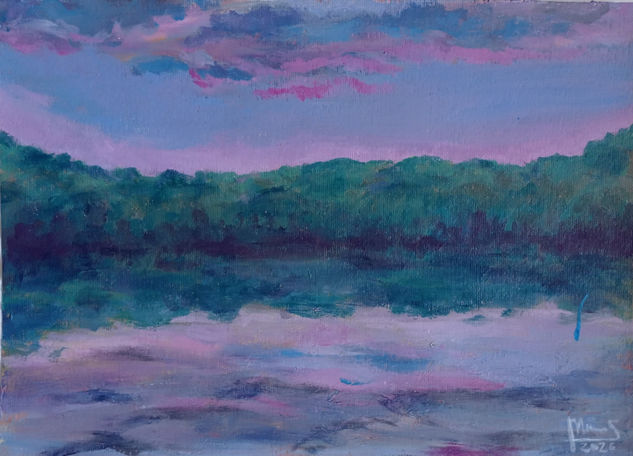 Espejo púrpura Acrylic Card Landscaping