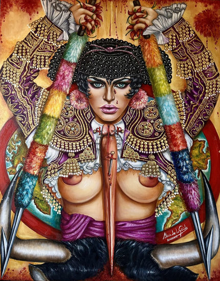 LA TORERA DE LA VIDA Óleo Lienzo Desnudos