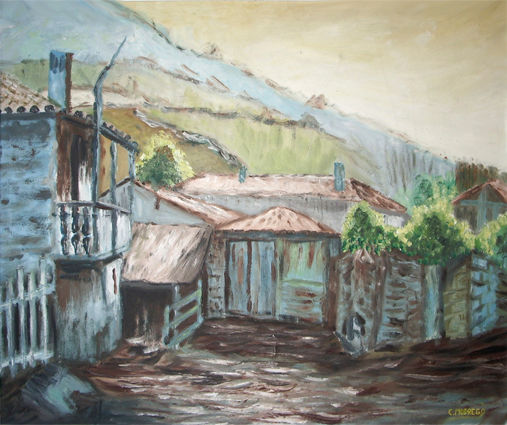 rincón pueblo Oil Canvas Landscaping