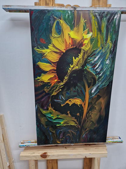 Penumbra Oil Canvas Floral Painting