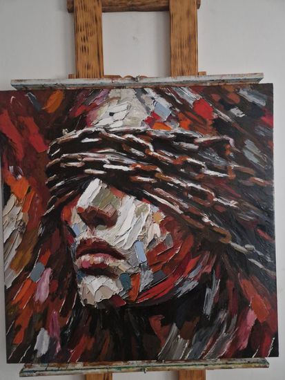 Silencio Forjado Oil Canvas Figure Painting