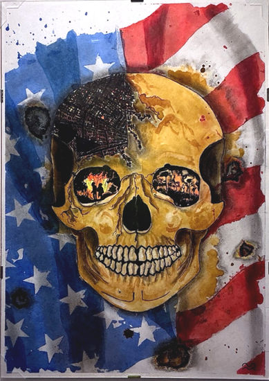 Arde California Mixed Media