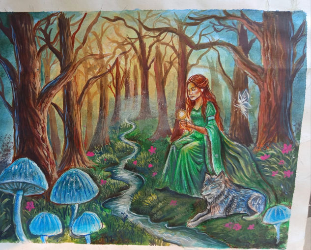 CUENTO ENCANTADO Mixed media Paper Landscaping