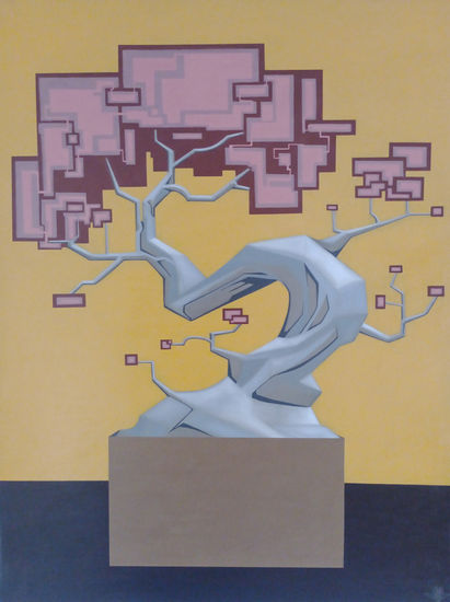 Bonsái III Oil Canvas Figure Painting