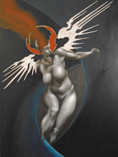 Desdivinización XI Óleo Lienzo Desnudos