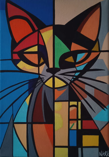 Feline Perspective Acrylic Canvas Animals