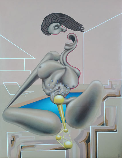 Escena Bonus Alberca II Oil Canvas Nude Paintings