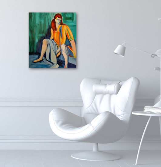 Introspection Acrylic Canvas Figure Painting