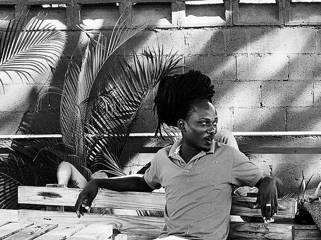 Rasta o pared Portrait Black and White (Digital)