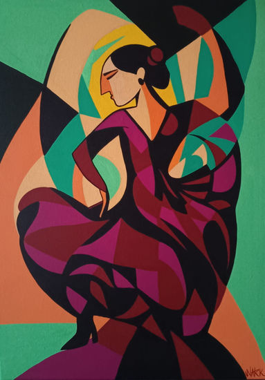 Andalusian Fusion Acrílico Lienzo Figura