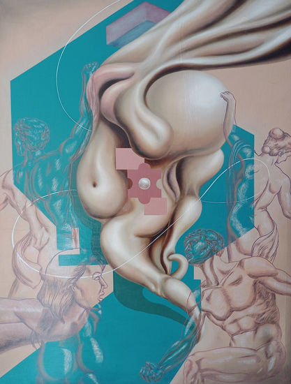 Polininfa Hipersátiro Oil Canvas Figure Painting