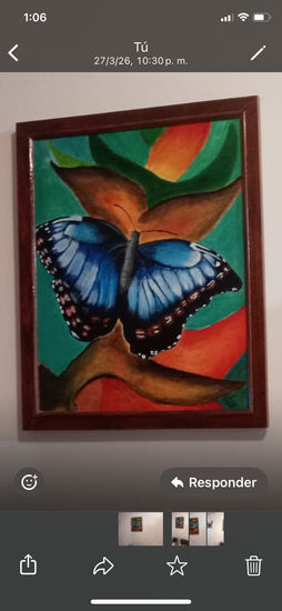 Mariposa Monarca Acrylic Canvas Animals