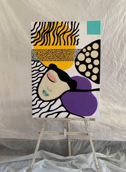 Dreamer in Motion Acrylic Canvas Portrait