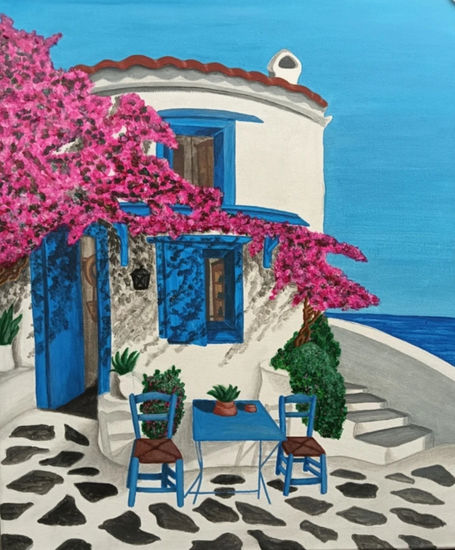 Villa Acrílico Lienzo Paisaje