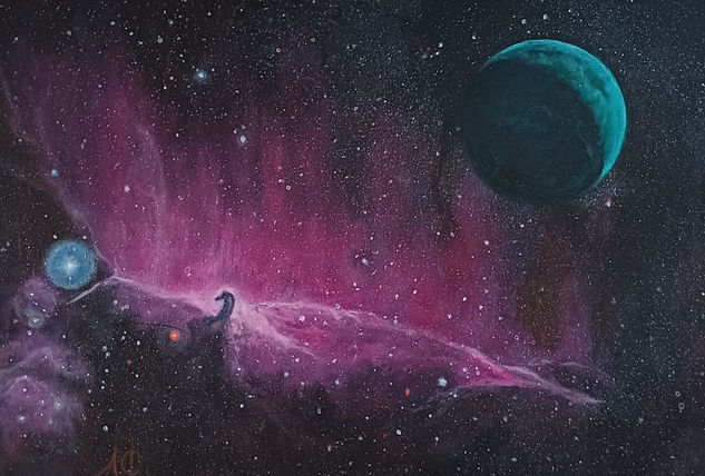 Whispers of the Flame Nebula Acrílico Lienzo Otros