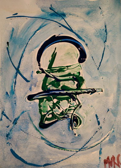 La tierra desde el espacio Acrílico Papel Otros