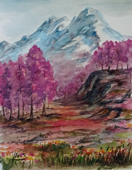 Ecos de amatista Watercolour Card Landscaping