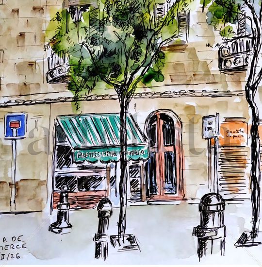 Plaça de la Mercè a Barcelona Watercolour Paper Others